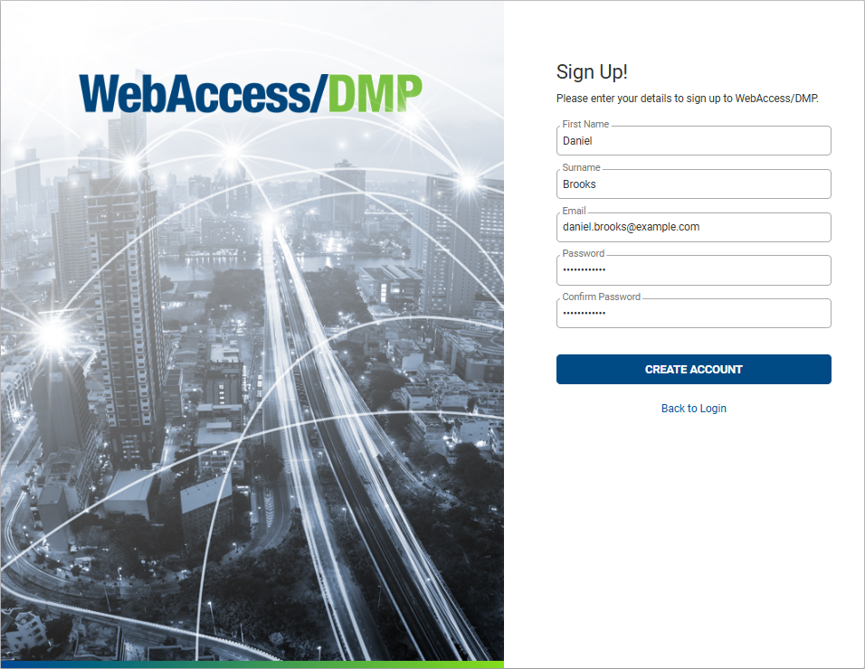 Sign Up Page