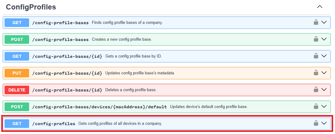 ConfigProfiles screenshot