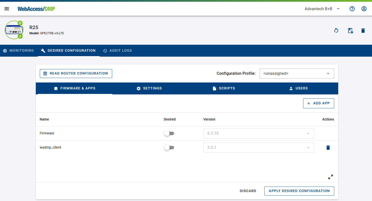Desired Configuration
