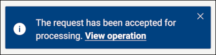Toast notification with a View operation link
